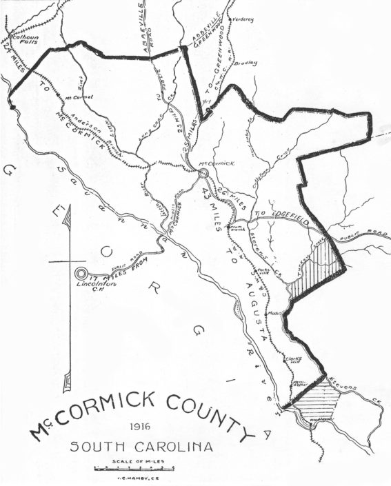 History of McCormick County McCormick S.C. Chamber of Commerce